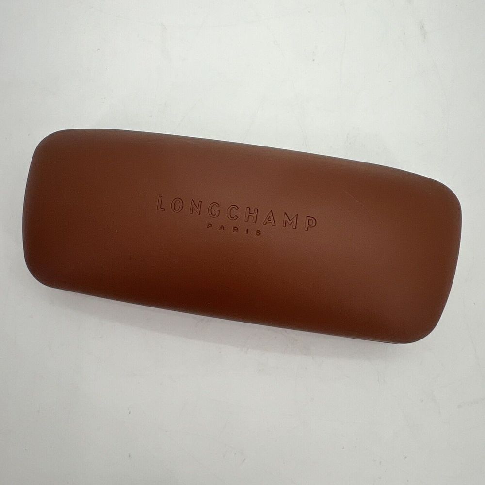 Longchamp Sunglasses Eyeglasses Case Only Clamshell Brown Hardcase